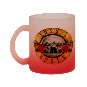 Guns N' Roses, Κούπα γυάλινη δίχρωμη με βάση το κόκκινο ματ, 330ml