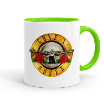 Guns N' Roses, Mug colored light green, ceramic, 330ml