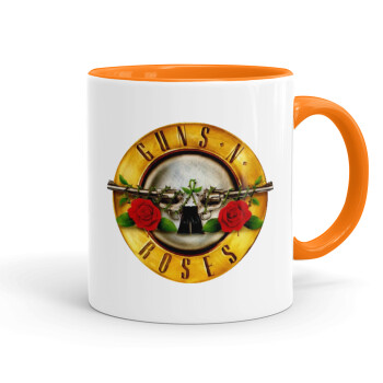 Guns N' Roses, Κούπα χρωματιστή πορτοκαλί, κεραμική, 330ml