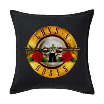 Guns N' Roses, Μαξιλάρι καναπέ Μαύρο 100% βαμβάκι, περιέχεται το γέμισμα (50x50cm)