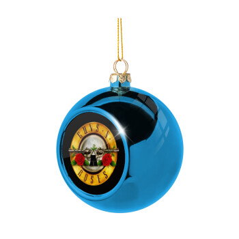 Guns N' Roses, Blue Christmas tree ball ornament 8cm