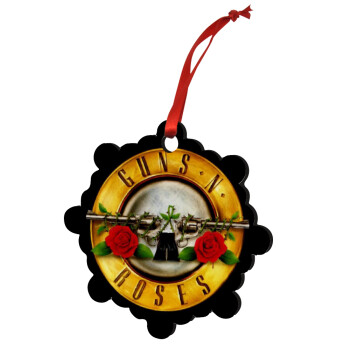 Guns N' Roses, Χριστουγεννιάτικο στολίδι snowflake ξύλινο 7.5cm