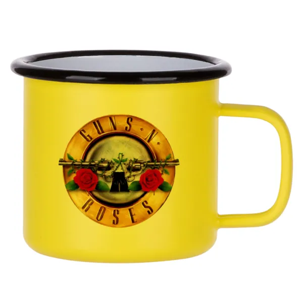 Guns N' Roses — Κούπα Μεταλλική εμαγιέ ΜΑΤ Κίτρινη 360ml