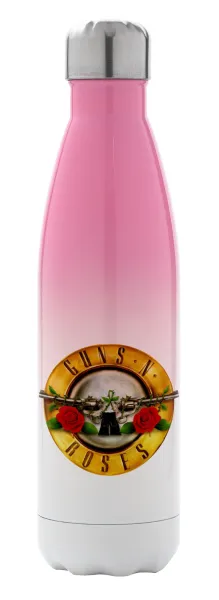 Guns N' Roses — Metal mug thermos Pink/White (Stainless steel), double wall, 500ml