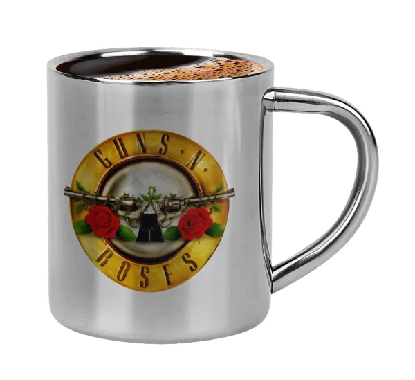 Guns N' Roses — Double-wall metal cup for espresso (220ml)