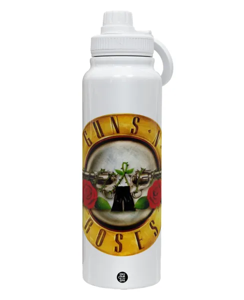 Guns N' Roses — 1L Stainless Steel Thermal Bottle with Phone Holder & Double Wall Insulation