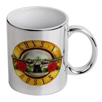 Guns N' Roses, Κούπα κεραμική, ασημένια καθρέπτης, 330ml