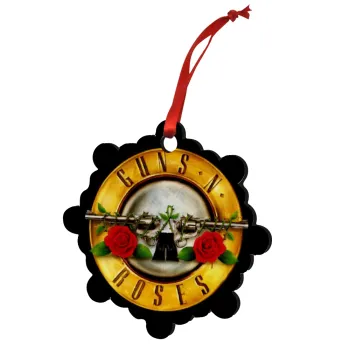 Guns N' Roses, Christmas ornament snowflake wooden 7.5cm