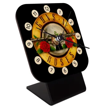 Guns N' Roses, Quartz Table clock in natural wood (10cm)