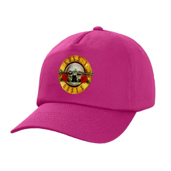 Guns N' Roses, Καπέλο Ενηλίκων Baseball, 100% Βαμβακερό,  Φούξια,(purple) (ΒΑΜΒΑΚΕΡΟ, ΕΝΗΛΙΚΩΝ, UNISEX, ONE SIZE)