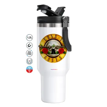 Guns N' Roses, Mega Stainless steel Tumbler with lid, double wall 1,2L