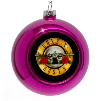 Guns N' Roses, Purple Christmas tree ornament bauble 8cm