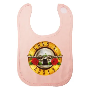 Guns N' Roses, Σαλιάρα με Σκρατς ΡΟΖ 100% Organic Cotton (0-18 months)