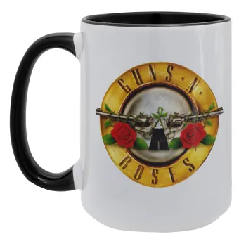 Guns N' Roses, Κούπα Mega 15oz, κεραμική Μαύρη, 450ml