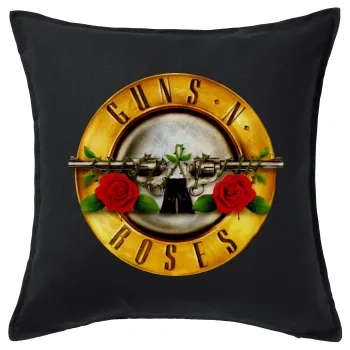 Guns N' Roses, Μαξιλάρι καναπέ Μαύρο 100% βαμβάκι, περιέχεται το γέμισμα (50x50cm)