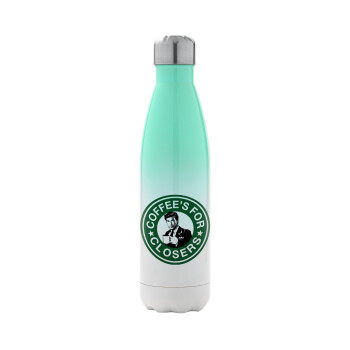 Coffee's for closers, Metal mug thermos Green/White (Stainless steel), double wall, 500ml