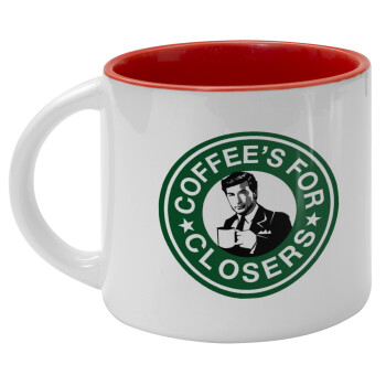 Coffee's for closers, Κούπα κεραμική 400ml Λευκή/Κόκκινη