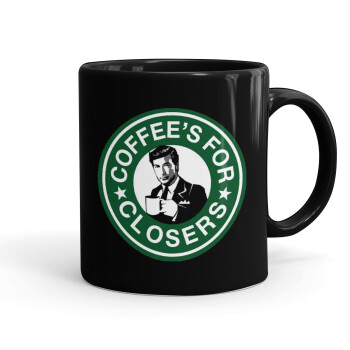 Coffee's for closers, Mug black, ceramic, 330ml