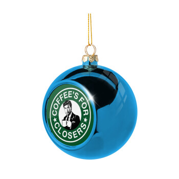 Coffee's for closers, Χριστουγεννιάτικη μπάλα δένδρου Μπλε 8cm