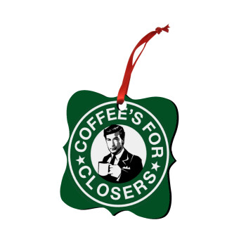 Coffee's for closers, Στολίδι Χριστουγεννιάτικο στολίδι polygon ξύλινο 7.5cm