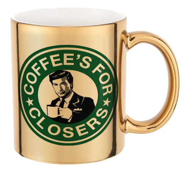 Coffee's for closers — Mug ceramic, gold mirror, 330ml