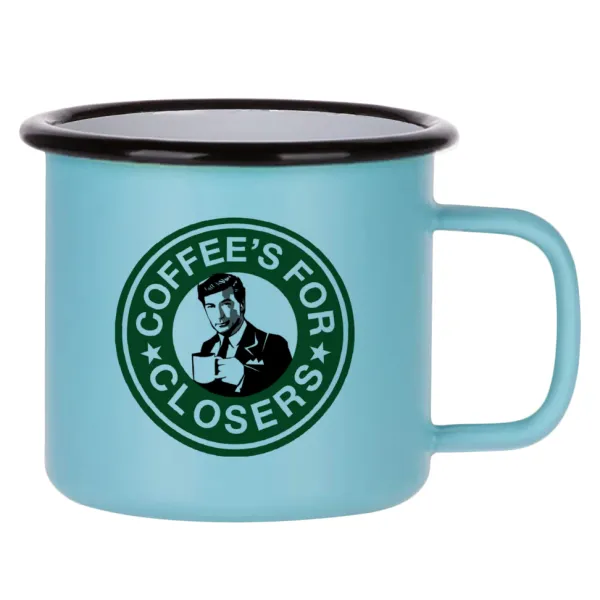 Coffee's for closers — Κούπα Μεταλλική εμαγιέ ΜΑΤ σιέλ 360ml