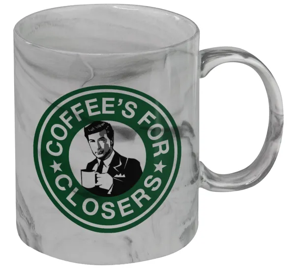 Coffee's for closers — Κούπα κεραμική, marble style (μάρμαρο), 330ml