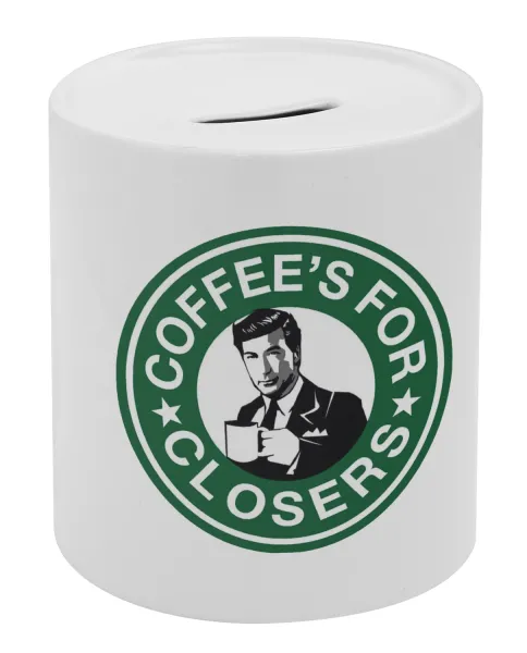 Coffee's for closers — Κουμπαράς πορσελάνης με τάπα