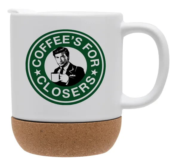 Coffee's for closers — Κούπα, κεραμική με βάση φελού και καπάκι (ΜΑΤ), 330ml