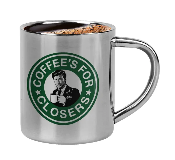 Coffee's for closers — Double-wall metal cup for espresso (220ml)