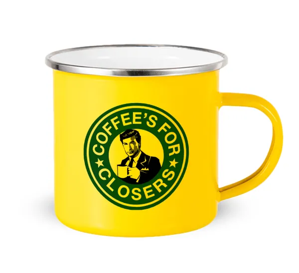 Coffee's for closers — Yellow Enamel Metallic Cup 360ml