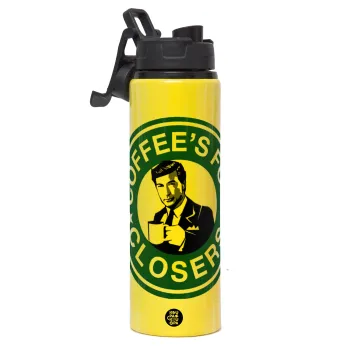 Coffee's for closers, Μεταλλικό παγούρι νερού με καπάκι ασφαλείας, αλουμινίου 850ml