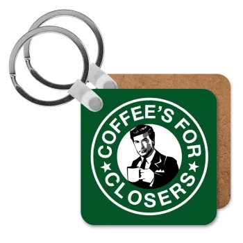 Coffee's for closers, Μπρελόκ Ξύλινο τετράγωνο MDF
