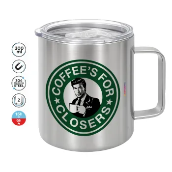Coffee's for closers, Mug Stainless steel double wall 300ml