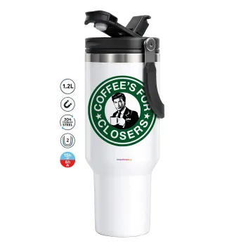 Coffee's for closers, Mega Stainless steel Tumbler with lid, double wall 1,2L