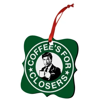 Coffee's for closers, Στολίδι Χριστουγεννιάτικο στολίδι polygon ξύλινο 7.5cm