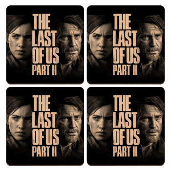 Last of us 2, ΣΕΤ x4 Σουβέρ ξύλινα τετράγωνα plywood (9cm)