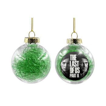 Last of us 2, Transparent Christmas tree ball ornament with green filling 8cm