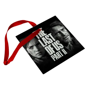 Last of us 2, Christmas ornament, glass square ornament 9x9cm