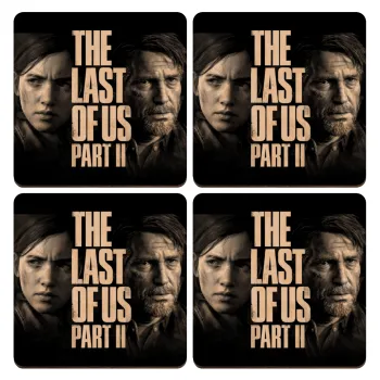 Last of us 2, ΣΕΤ x4 Σουβέρ ξύλινα τετράγωνα plywood (9cm)