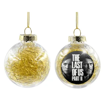 Last of us 2, Transparent Christmas tree ball ornament with gold filling 8cm