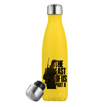 Last of us, Ellie, Yellow Stainless Steel Metallic Thermos, double-walled, 500ml