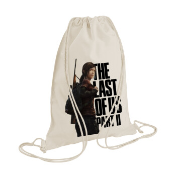 Last of us, Ellie, Backpack bag GYMBAG natural (28x40cm)