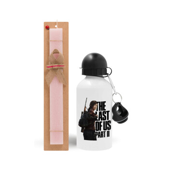 Last of us, Ellie, Easter Set, metallic aluminum bottle (500ml) & aromatic flat Easter candle (30cm) (PINK)