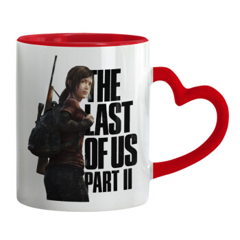 Last of us, Ellie, Mug heart red handle, ceramic, 330ml