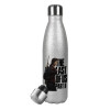 Metallic Glitter Silver Thermos Flask (Stainless steel), double-walled, 500ml