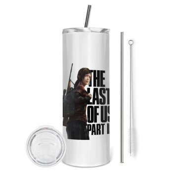 Last of us, Ellie, Eco friendly stainless steel tumbler 600ml, with metal straw & cleaning brush