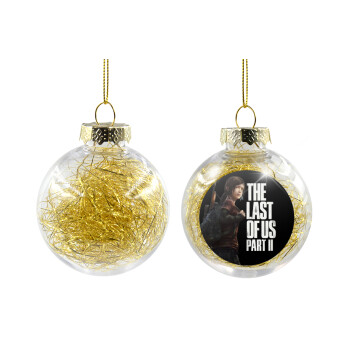 Last of us, Ellie, Transparent Christmas tree ball ornament with gold filling 8cm