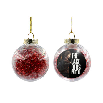 Last of us, Ellie, Χριστουγεννιάτικη μπάλα δένδρου διάφανη με κόκκινο γέμισμα 8cm