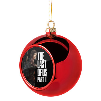 Last of us, Ellie, Χριστουγεννιάτικη μπάλα δένδρου Κόκκινη 8cm